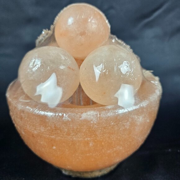 Himalayan Salt Lamp Bowl with Round Balls - Picture 1 of 5